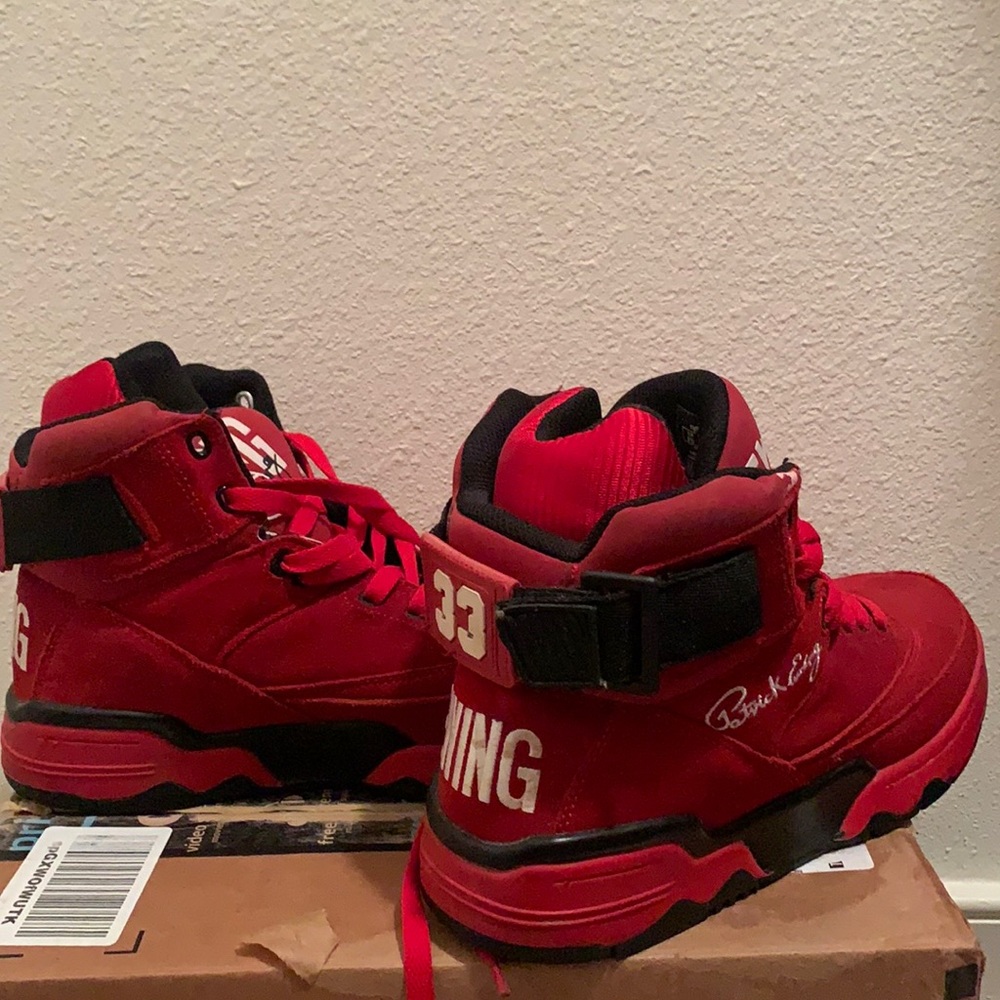 Patrick Ewing all red shoes size 9.5. No box